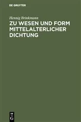 Book cover of Zu Wesen und Form mittelalterlicher Dichtung (2nd ed.) by Unknown