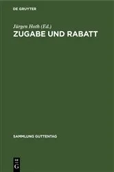Book cover of Zugabe und Rabatt by Unknown