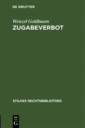 Book cover of Zugabeverbot by Wenzel Goldbaum