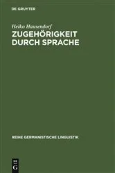 Book cover of Zugehörigkeit durch Sprache by Unknown