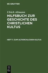 Book cover of Zum altkirchlichen Kultus by Ulrich Altmann