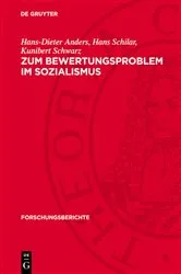 Book cover of Zum Bewertungsproblem im Sozialismus by Hans-Dieter Anders