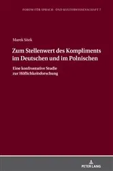 Book cover of Zum Stellenwert des Kompliments im Deutschen und im Polnischen by Maria K. Lasatowicz