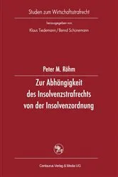 Book cover of Zur Abhängigkeit des Insolvenzstrafrechts von der Insolvenzordnung by Unknown