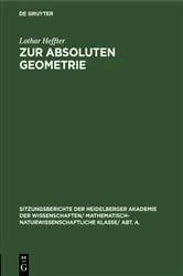 Book cover of Zur absoluten Geometrie by Lothar Heffter