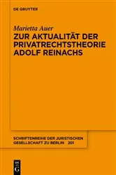 Book cover of Zur Aktualität der Privatrechtstheorie Adolf Reinachs by Unknown