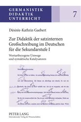 Book cover of Zur Didaktik der satzinternen Großschreibung im Deutschen fuer die Sekundarstufe I by Unknown