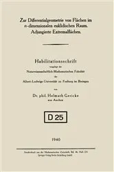 Book cover of Zur Differentialgeometrie von Flächen im n-dimensionalen euklidischen Raum. Adjungierte Extremalflächen by Helmuth Gericke
