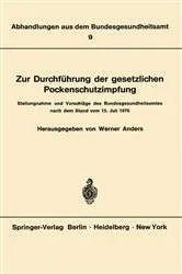 Book cover of Zur Durchführung der gesetzlichen Pockenschutzimpfung by W. Anders