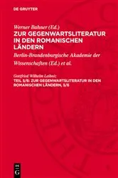 Book cover of Zur Gegenwartsliteratur in den romanischen Ländern. Teil 5/6 by Werner Bahner