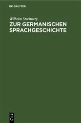 Book cover of Zur germanischen Sprachgeschichte by Wilhelm Streitberg