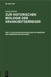 Book cover of Zur historischen Biologie des Erregers der pandemischen Influenza by Unknown