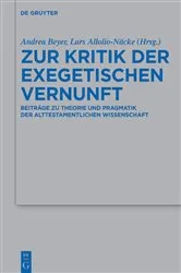 Book cover of Zur Kritik der exegetischen Vernunft by Andrea Beyer