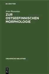 Book cover of Zur ostseefinnischen Morphologie by Unknown