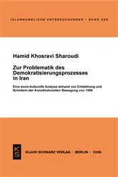 Book cover of Zur Problematik des Demokratisierungsprozesses in Iran by Hamid Khosravi Sharoudi