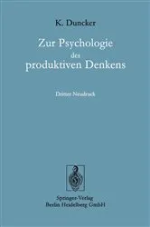 Book cover of Zur Psychologie des produktiven Denkens by Karl Duncker