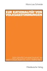 Book cover of Zur Rationalität von Volksabstimmungen by Maria-Luise Schneider
