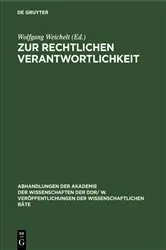 Book cover of Zur rechtlichen Verantwortlichkeit by Unknown