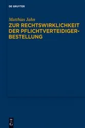 Book cover of Zur Rechtswirklichkeit der Pflichtverteidigerbestellung by Unknown