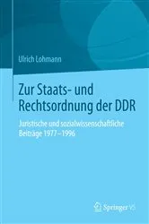 Book cover of Zur Staats- und Rechtsordnung der DDR by Ulrich Lohmann