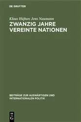 Book cover of Zwanzig Jahre Vereinte Nationen by Klaus Hüfner